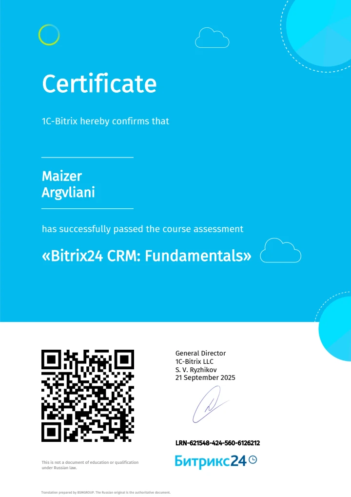 Bitrix24 CRM: Fundamentals